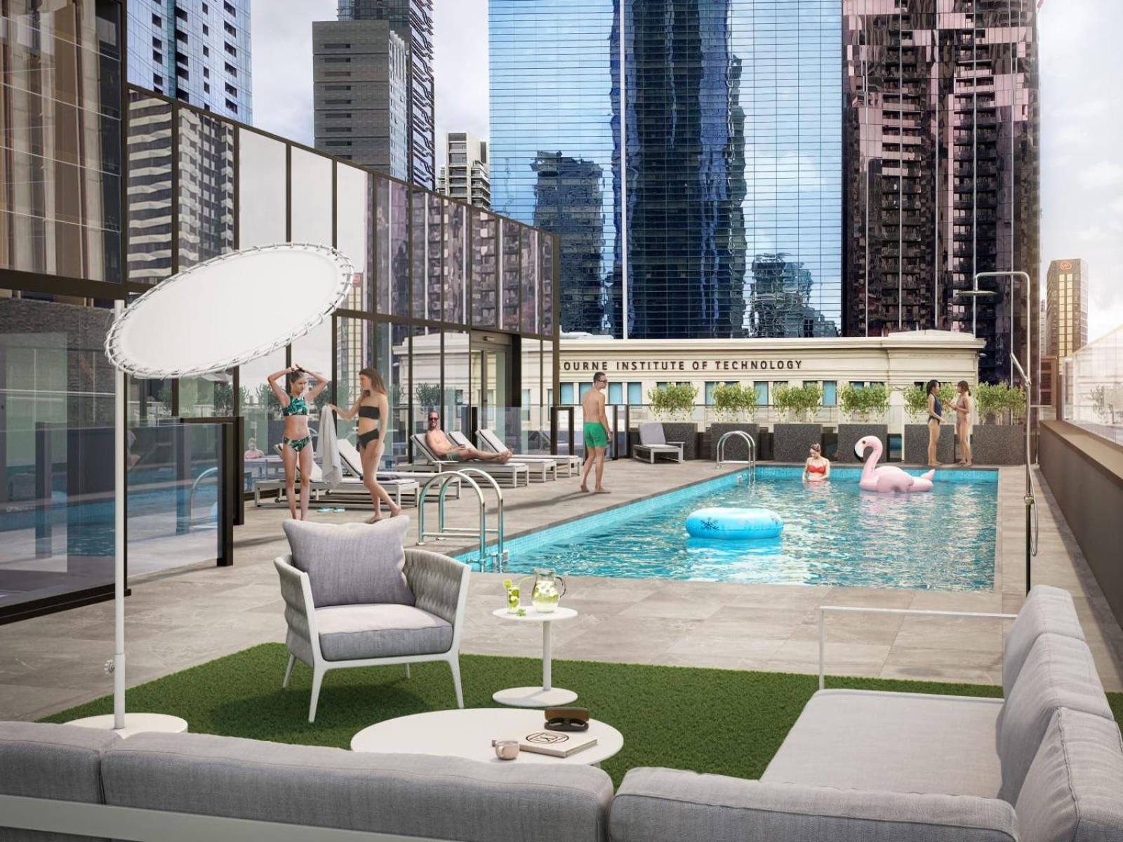 Studio Apartments At Aurora Near Melbourne Port ภายนอก รูปภาพ